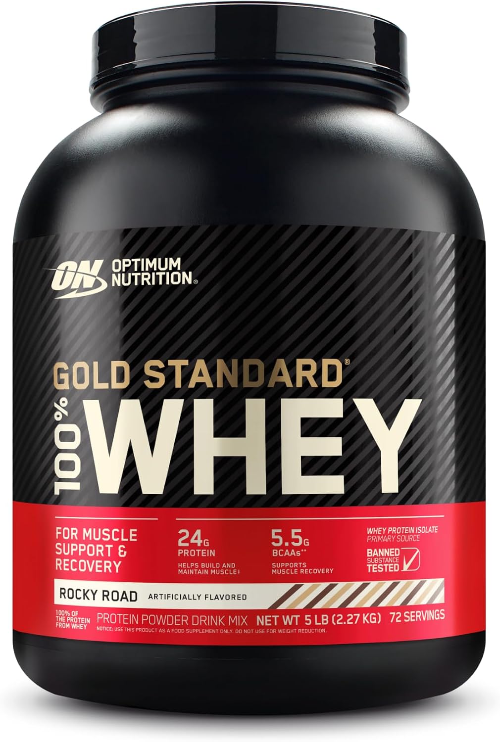 Optimum Nutrition Gold Standard Whey Protein Powder, Cookies & Cream, 2 LB