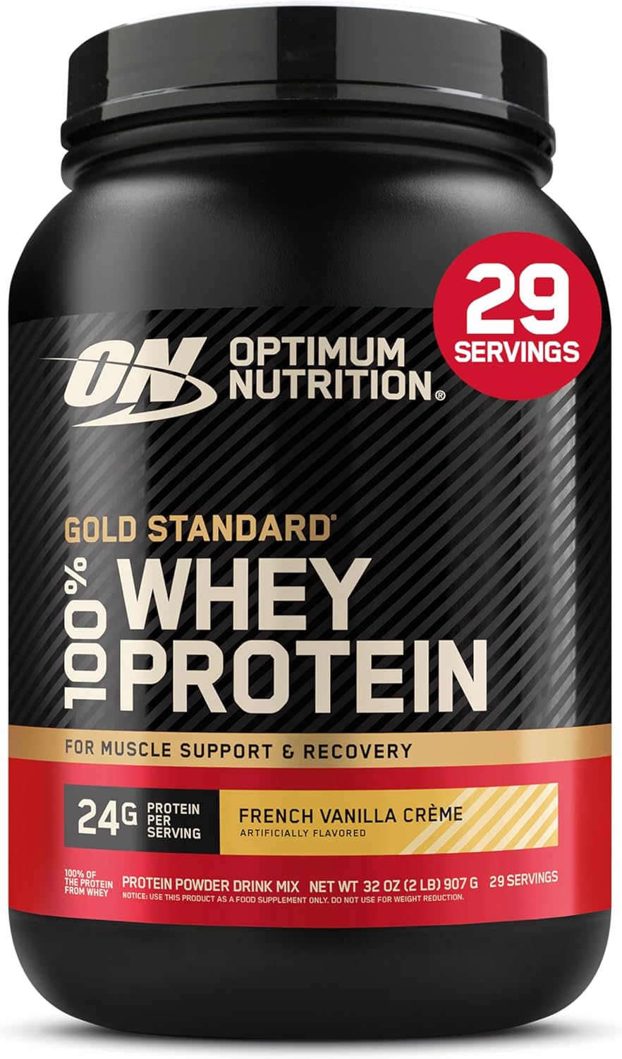 Optimum Nutrition Gold Standard Whey Protein Powder, Cookies & Cream, 2 LB