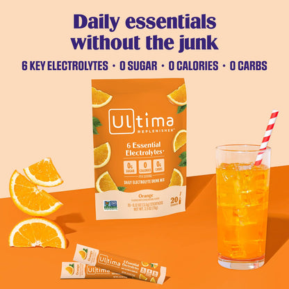 Ultima Replenisher Uva Electrolitos Paquetes, 20 Sobres