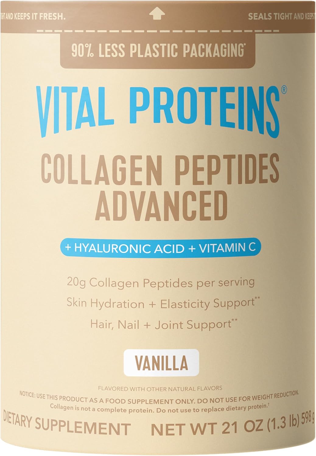 Vital Proteins Collagen Péptidos Avanzado, Fresa Limón, 10.5oz