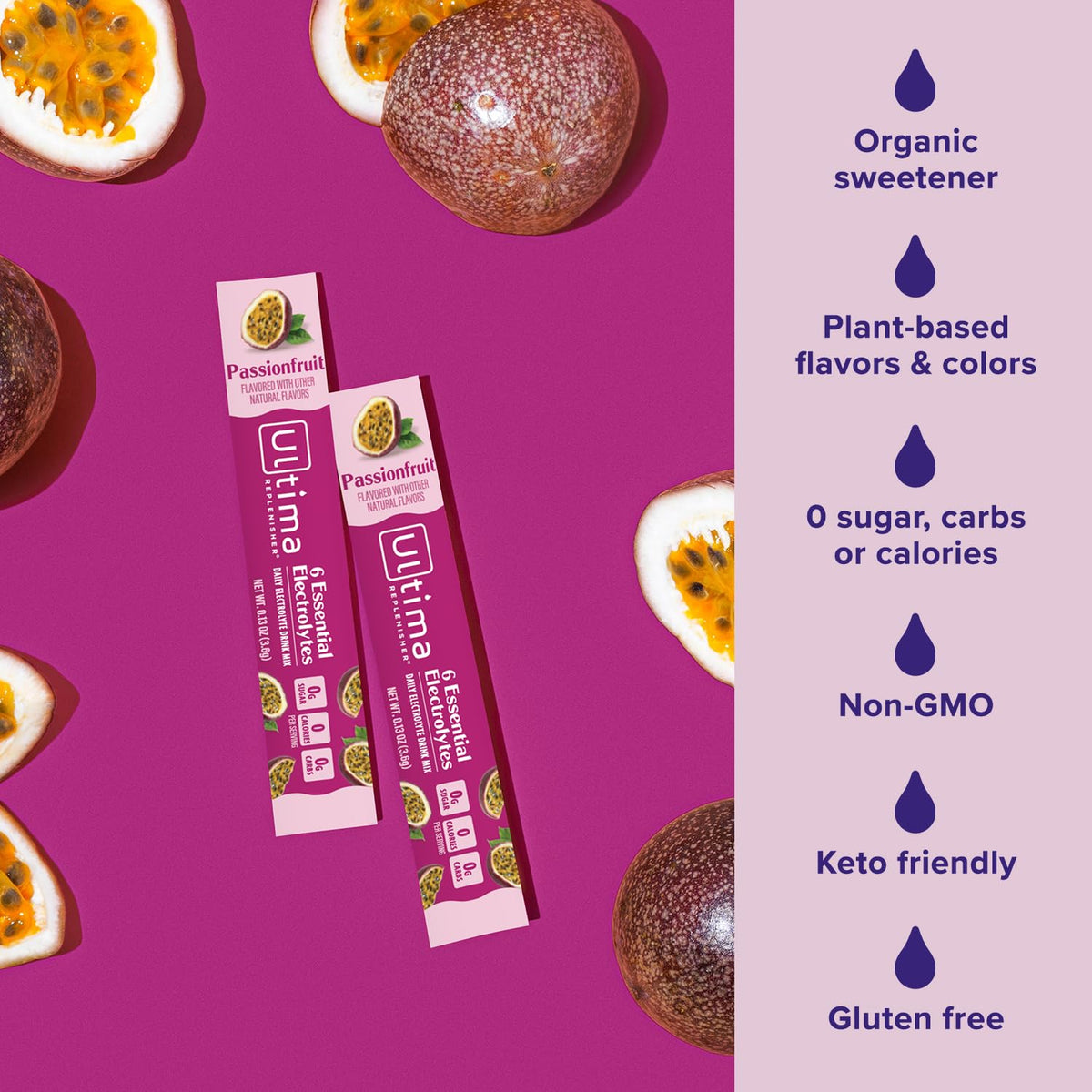 Ultima Replenisher Uva Electrolitos Paquetes, 20 Sobres