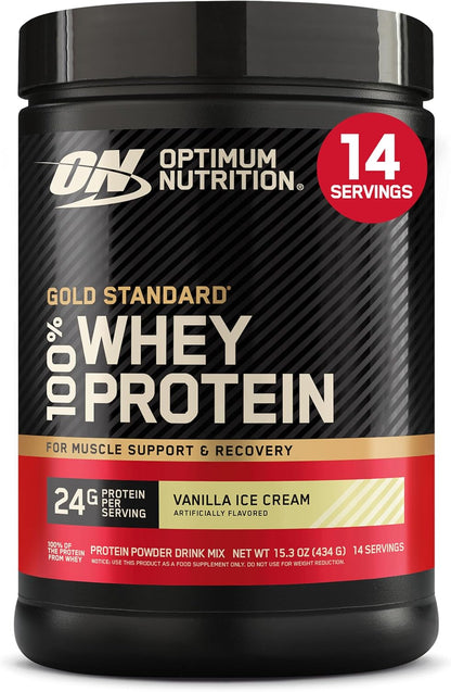 Optimum Nutrition Gold Standard Whey Protein Powder, Cookies & Cream, 2 LB