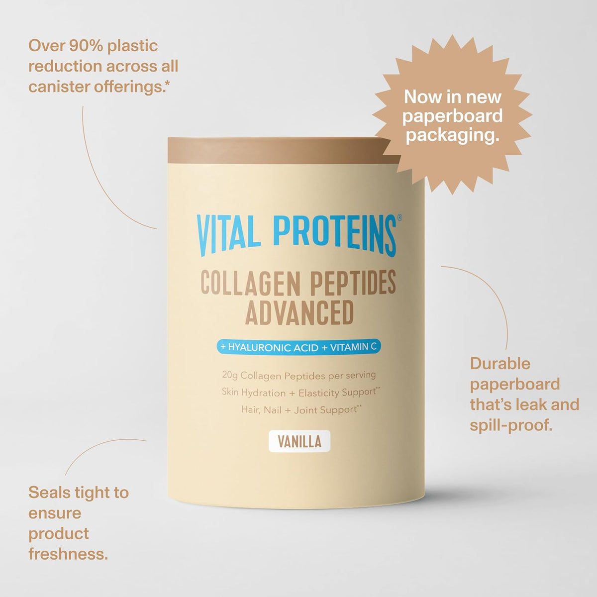 Vital Proteins Collagen Péptidos Avanzado, Fresa Limón, 10.5oz