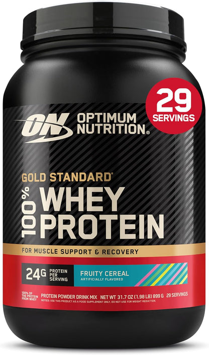 Optimum Nutrition Gold Standard Whey Protein Powder, Cookies & Cream, 2 LB