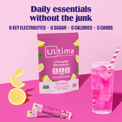 Ultima Replenisher Uva Electrolitos Paquetes, 20 Sobres