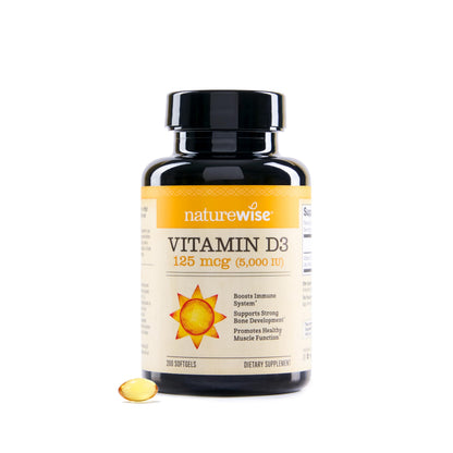 Suplemento NatureWise Vitamina D3 10000IU, Apoyo Inmune, 90 Mini Cápsulas Blandas