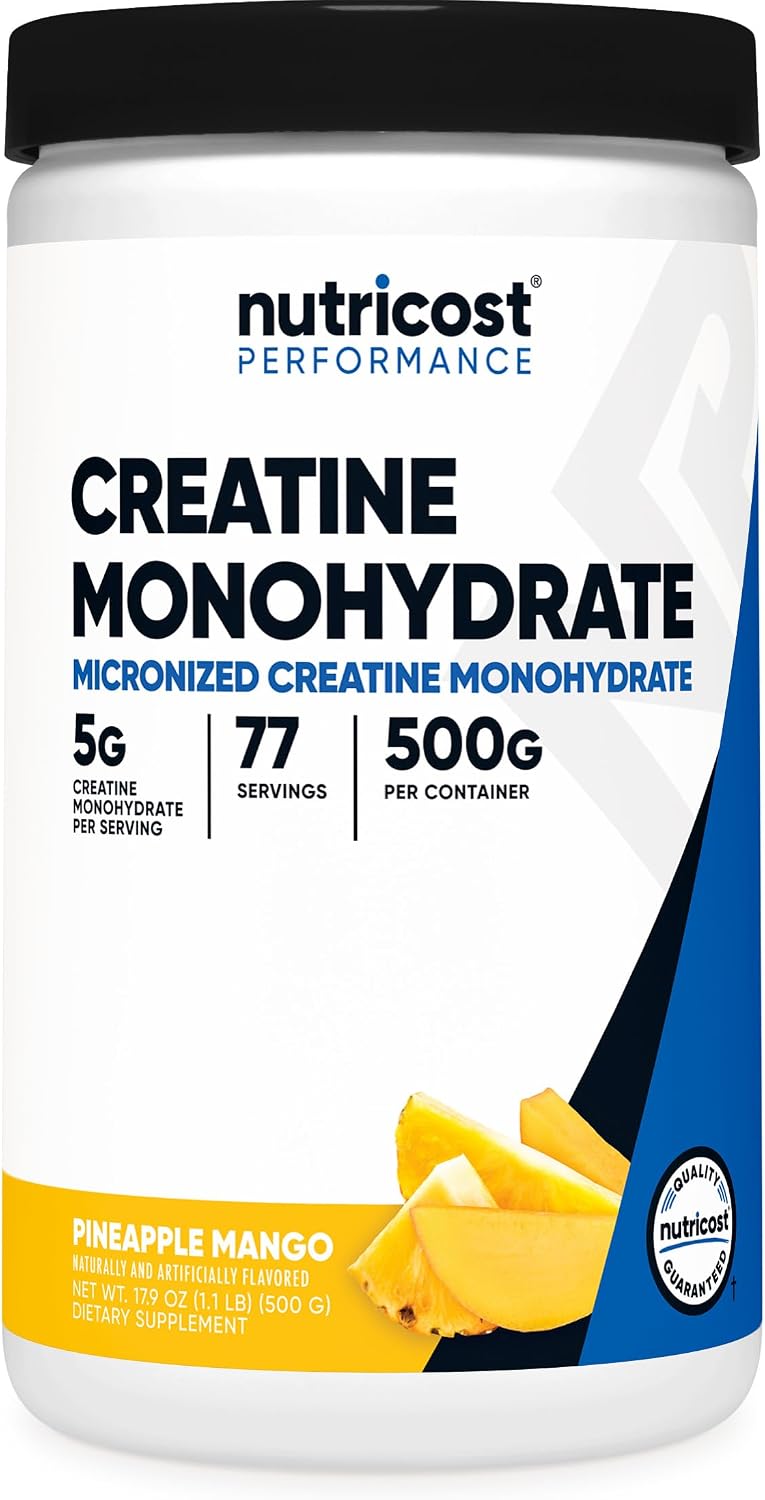 Nutricost Creatina Monohidratada en Polvo (Fruit Punch, 500 gramos)