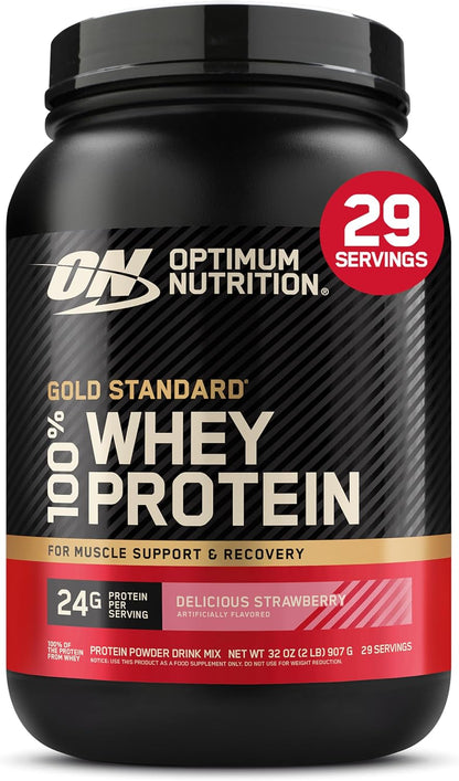 Optimum Nutrition Gold Standard Whey Protein Powder, Cookies & Cream, 2 LB