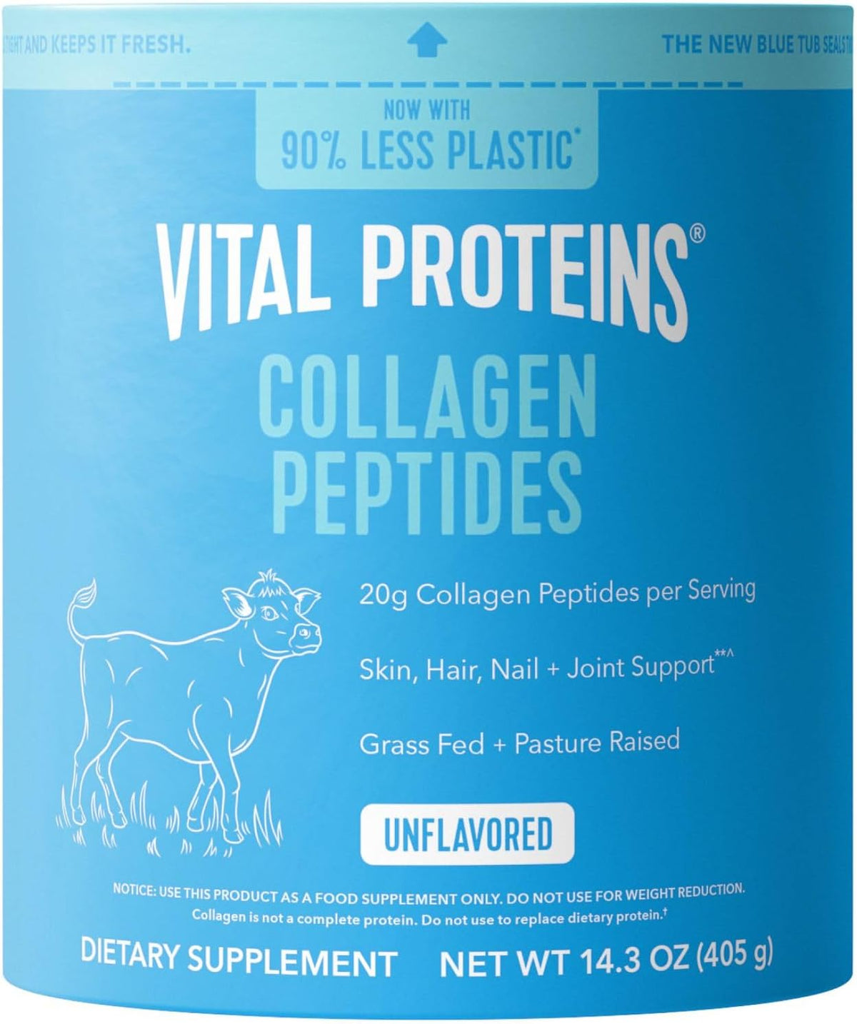 Vital Proteins Collagen Peptides en Polvo, Sin Sabor, 9.33 oz