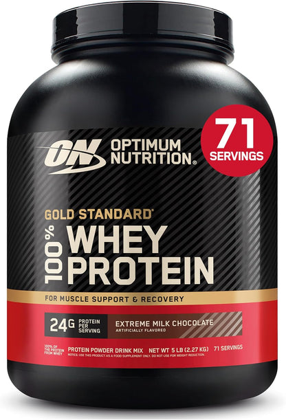 Optimum Nutrition Gold Standard Whey Protein Powder, Cookies & Cream, 2 LB