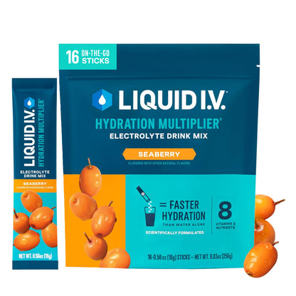 Liquid I.V. Electrolitos para la hidratación, Limón-Lima, 16 unidades