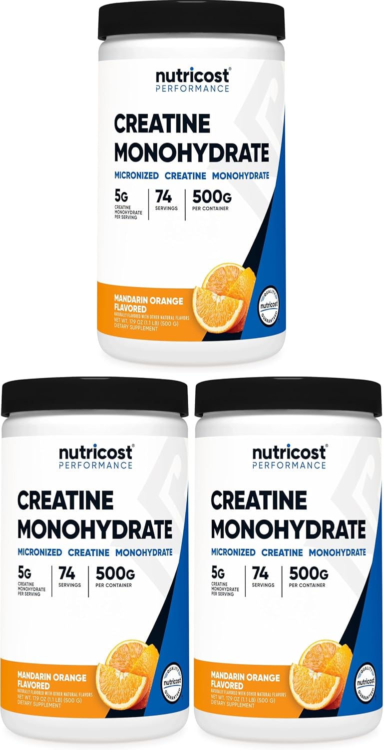 Nutricost Creatina Monohidratada en Polvo (Fruit Punch, 500 gramos)