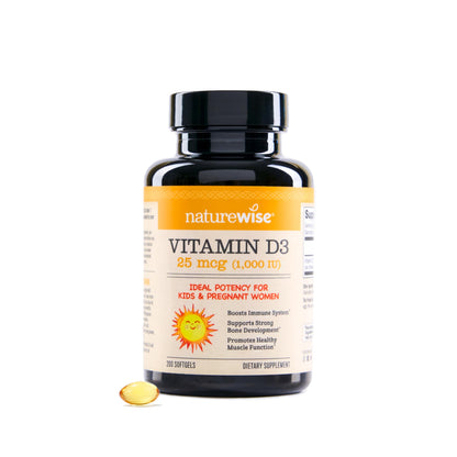 Suplemento NatureWise Vitamina D3 10000IU, Apoyo Inmune, 90 Mini Cápsulas Blandas