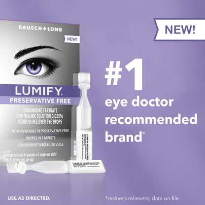 Lumify Redness Relief Eye Drops, Whiter & Brighter Looking Eyes, 0.25 oz