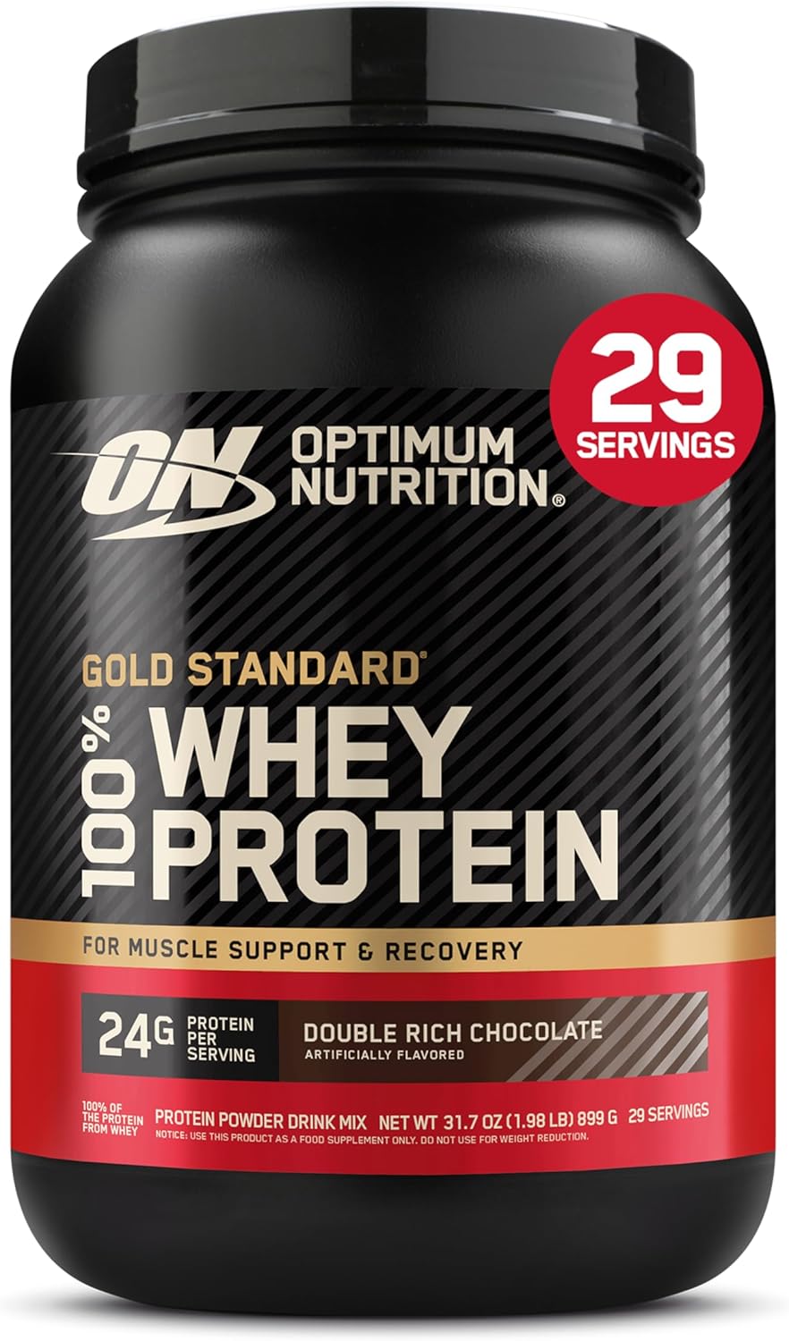 Optimum Nutrition Gold Standard Whey Protein Powder, Cookies & Cream, 2 LB