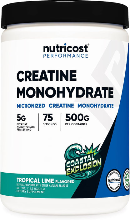 Nutricost Creatina Monohidratada en Polvo (Fruit Punch, 500 gramos)
