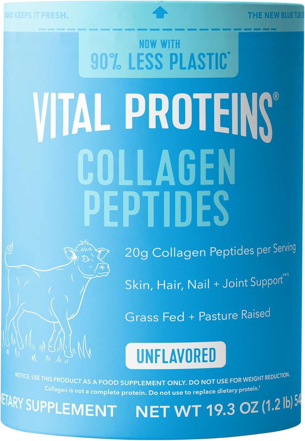 Vital Proteins Collagen Peptides en Polvo, Sin Sabor, 9.33 oz