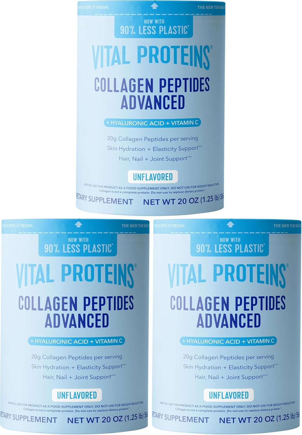 Vital Proteins Collagen Péptidos Avanzado, Fresa Limón, 10.5oz