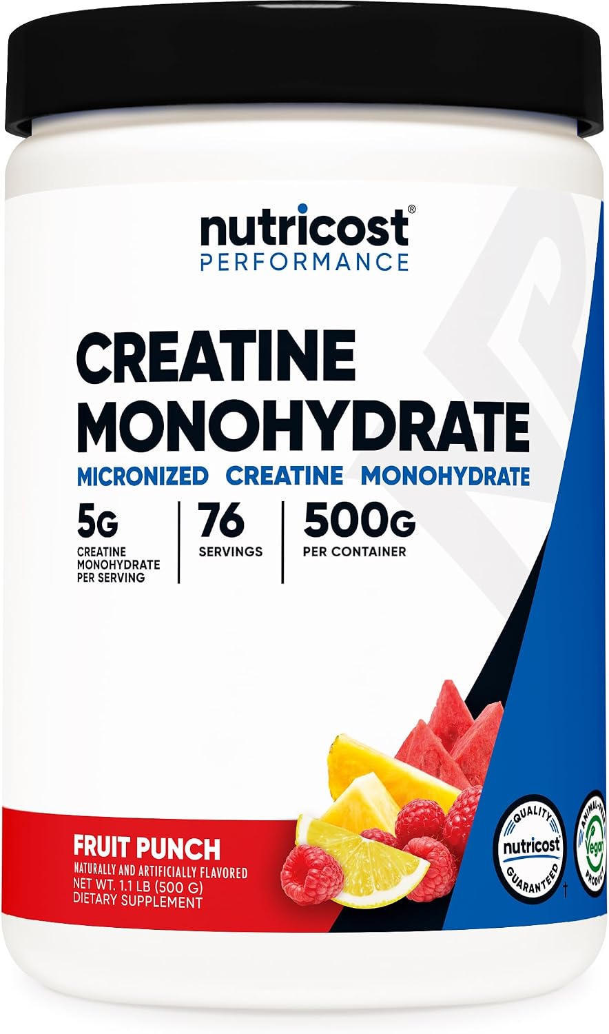 Nutricost Creatina Monohidratada en Polvo (Fruit Punch, 500 gramos)