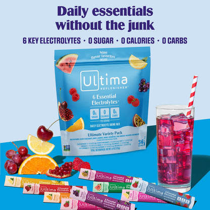 Ultima Replenisher Uva Electrolitos Paquetes, 20 Sobres