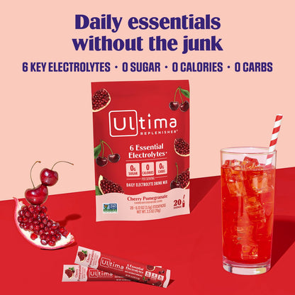 Ultima Replenisher Uva Electrolitos Paquetes, 20 Sobres