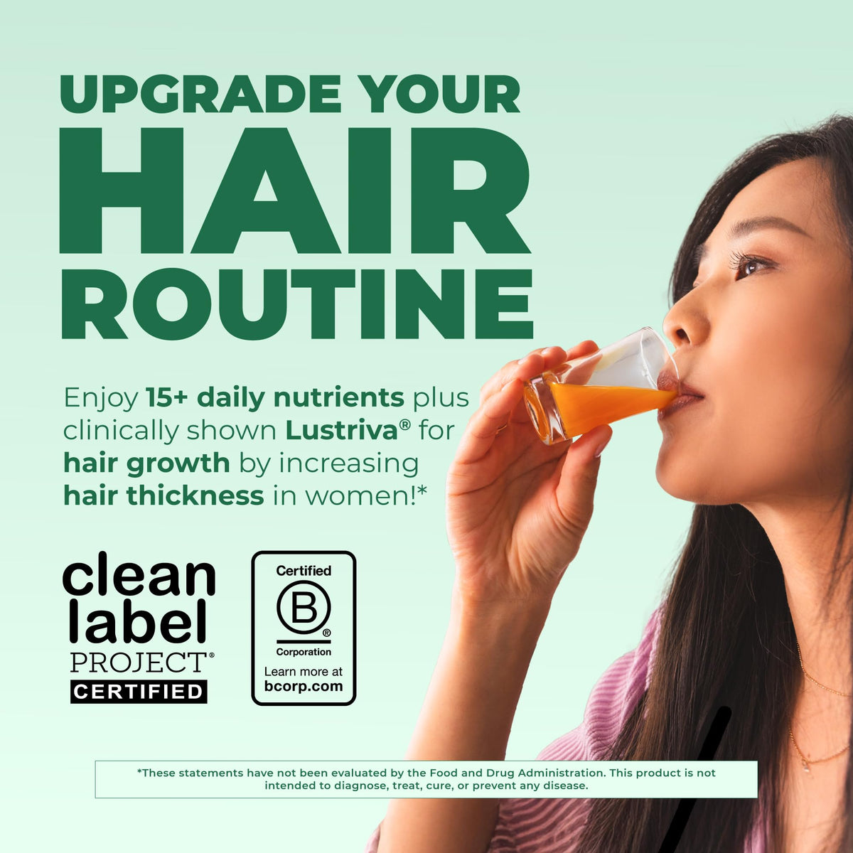 MARYRUTH'S Liquid Multivitamin + Hair Growth, Clinically Thicker Hair, 15oz