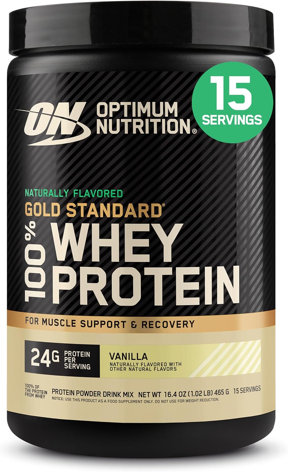 Optimum Nutrition Gold Standard Whey Protein Powder, Cookies & Cream, 2 LB