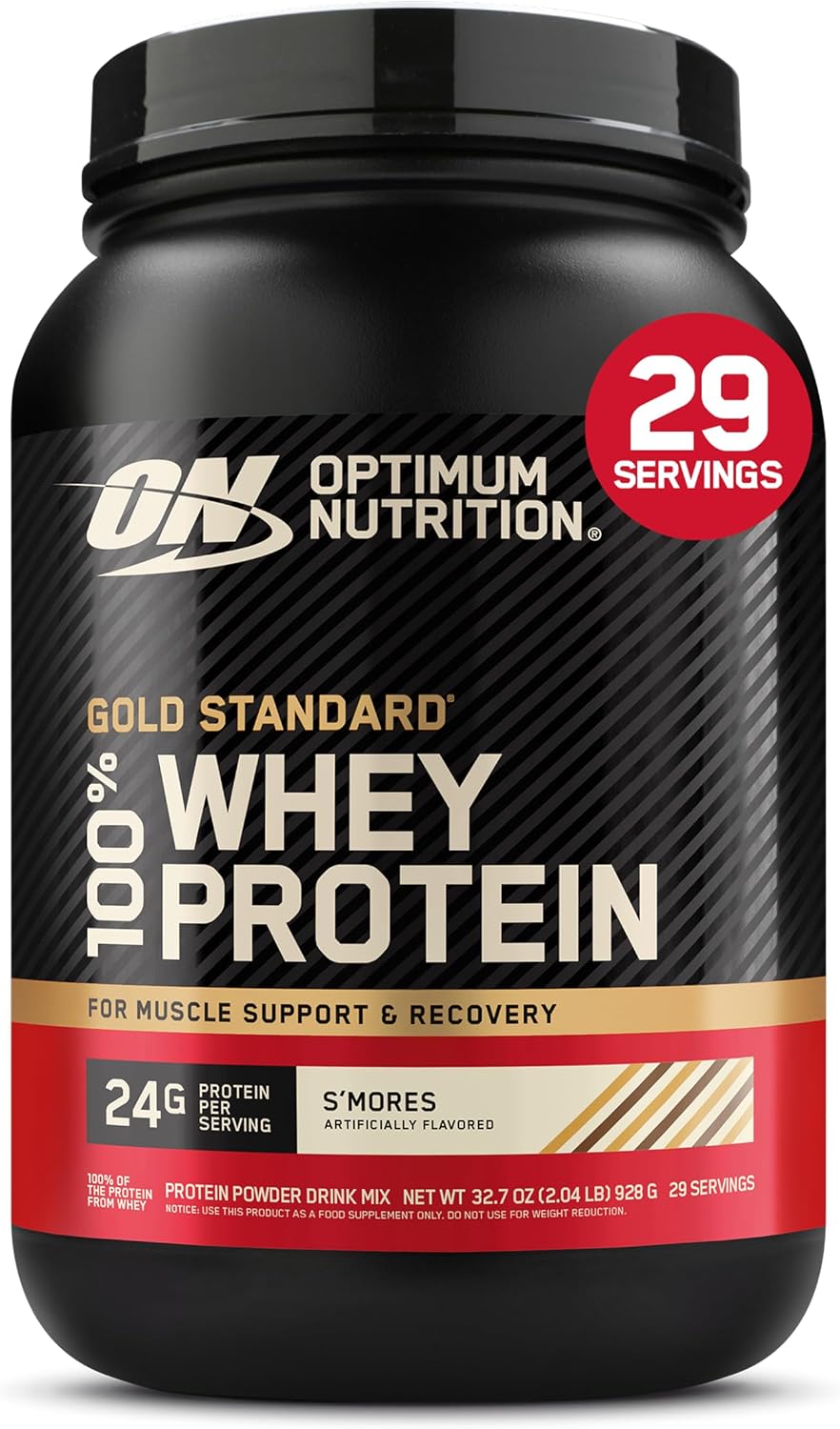 Optimum Nutrition Gold Standard Whey Protein Powder, Cookies & Cream, 2 LB