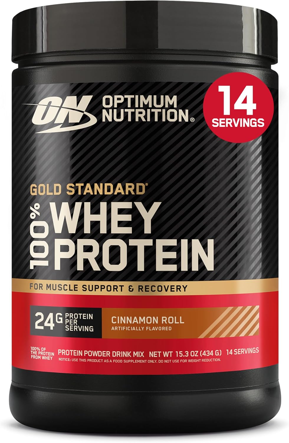 Optimum Nutrition Gold Standard Whey Protein Powder, Cookies & Cream, 2 LB