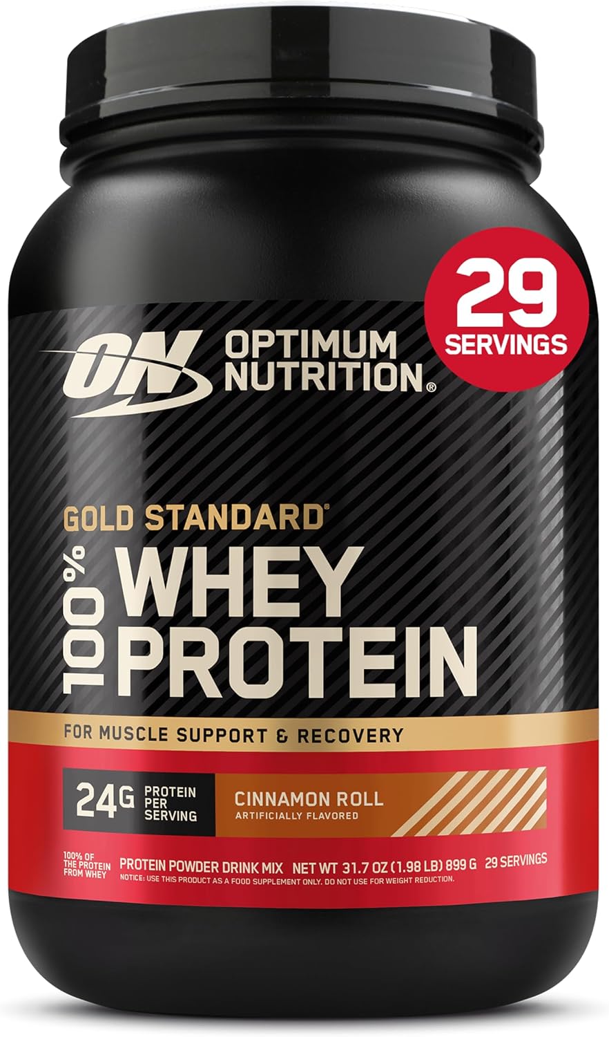 Optimum Nutrition Gold Standard Whey Protein Powder, Cookies & Cream, 2 LB