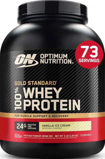 Optimum Nutrition Gold Standard Whey Protein Powder, Cookies & Cream, 2 LB