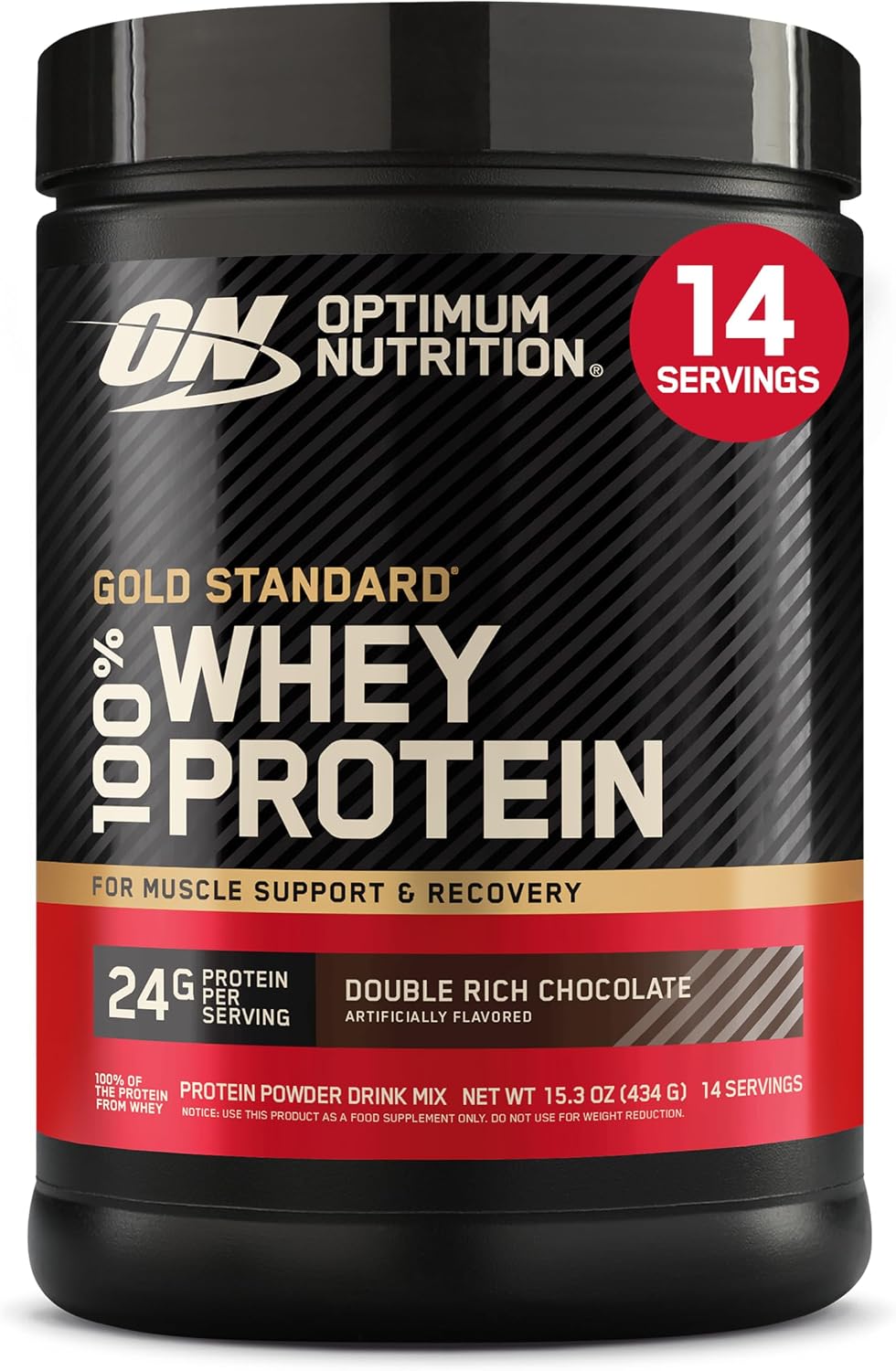 Optimum Nutrition Gold Standard Whey Protein Powder, Cookies & Cream, 2 LB