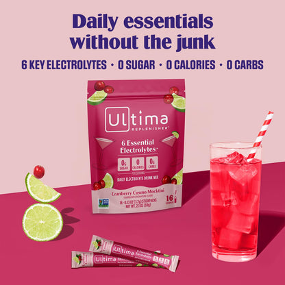 Ultima Replenisher Uva Electrolitos Paquetes, 20 Sobres