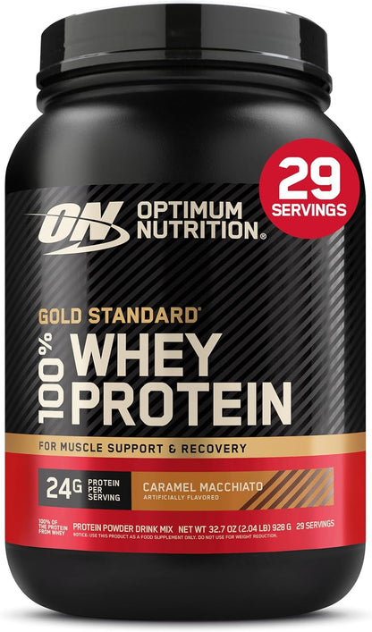 Optimum Nutrition Gold Standard Whey Protein Powder, Cookies & Cream, 2 LB