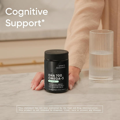 ® Vegan DHA 700Mg - Cognitive Support, Brain Support, Supplement with Omega-3 DHA from Algae Oil - Vegan Certified · Non-Gmo · Gluten Free - 90 Count Softgels