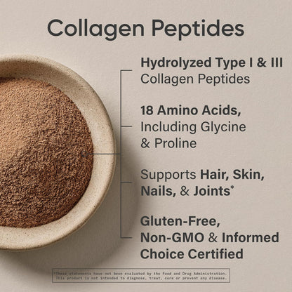 ® Collagen Peptides Protein Powder, 22.58Oz (Dark Chocolate) | Hydrolyzed Type 1 & 3 Collagen for Healthy Skin, Nails, & Joints - Grass-Fed, Non-Gmo, Gluten & Sugar-Free