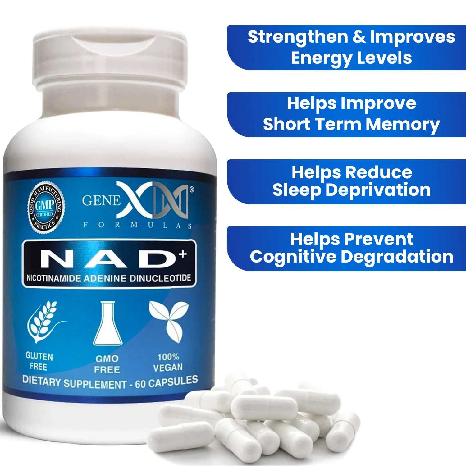 Genex NAD+ Nicotinamide Adenine Dinucleotide 250Mg (60 Capsules)