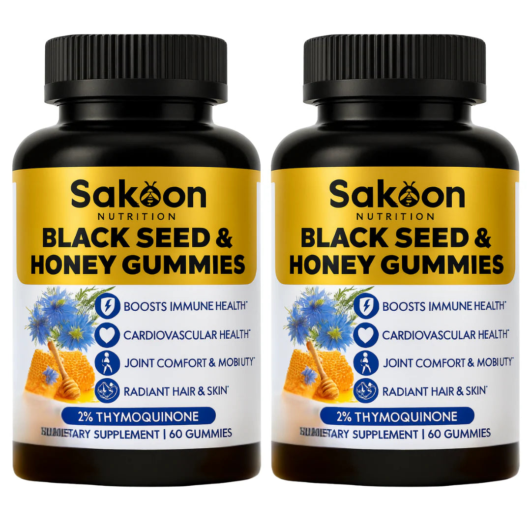 Black Seed Oil Gummies with Honey | Halal, High-Thymoquinone | Sakoon