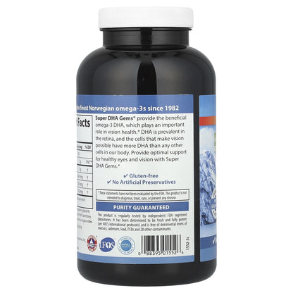 Super DHA Gems, Softgels, 180 Ea