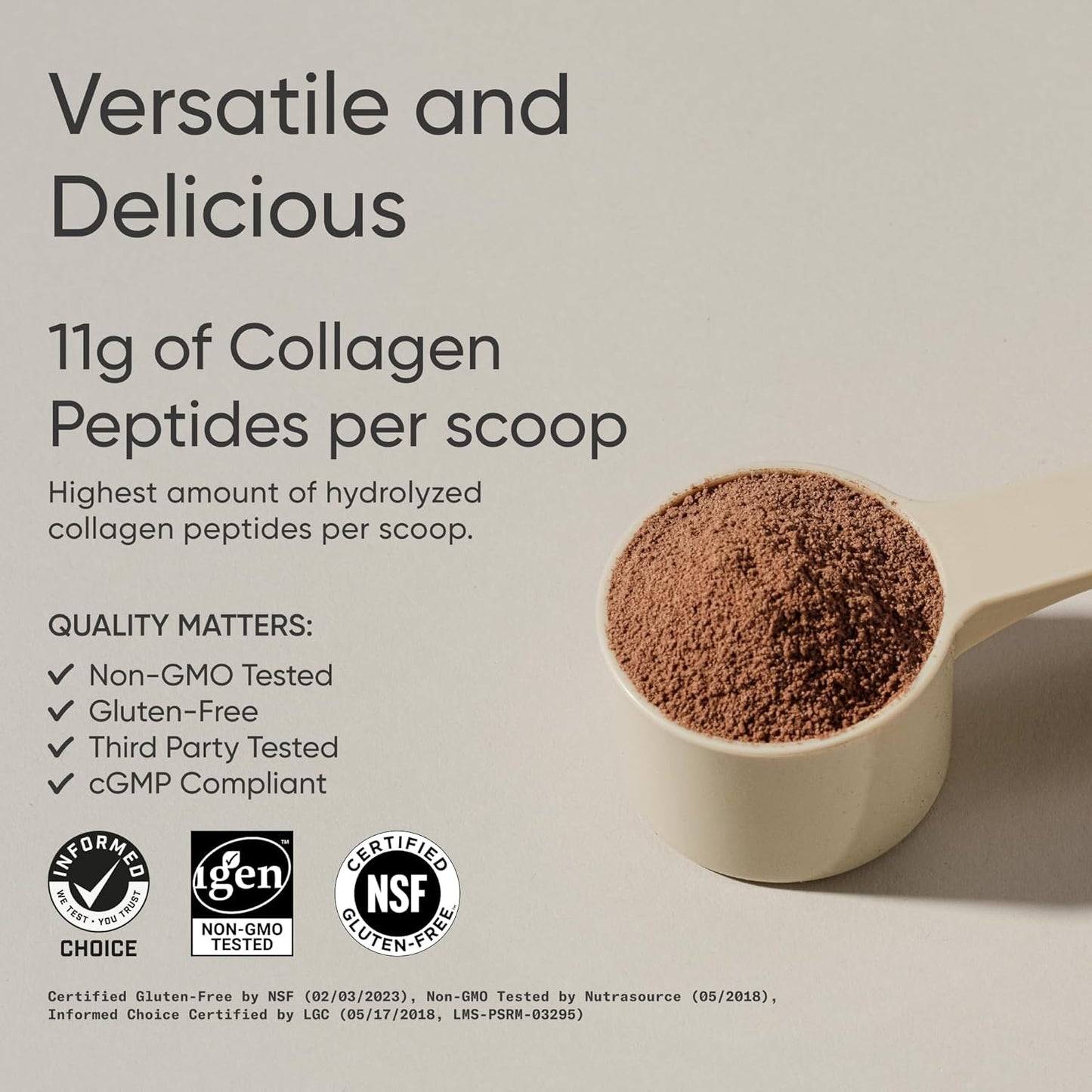 ® Collagen Peptides Protein Powder, 22.58Oz (Dark Chocolate) | Hydrolyzed Type 1 & 3 Collagen for Healthy Skin, Nails, & Joints - Grass-Fed, Non-Gmo, Gluten & Sugar-Free