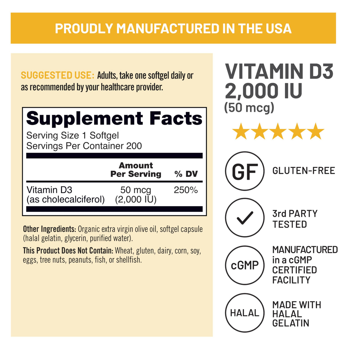 Suplemento NatureWise Vitamina D3 10000IU, Apoyo Inmune, 90 Mini Cápsulas Blandas