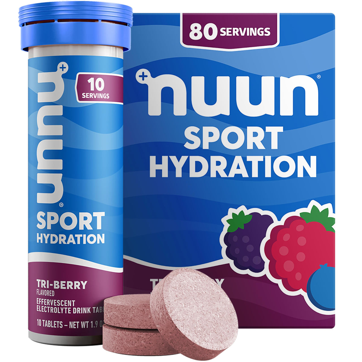 Nuun Sport Electrolyte Tablets Mixed Flavors, GF & Vegan, 4 Pack