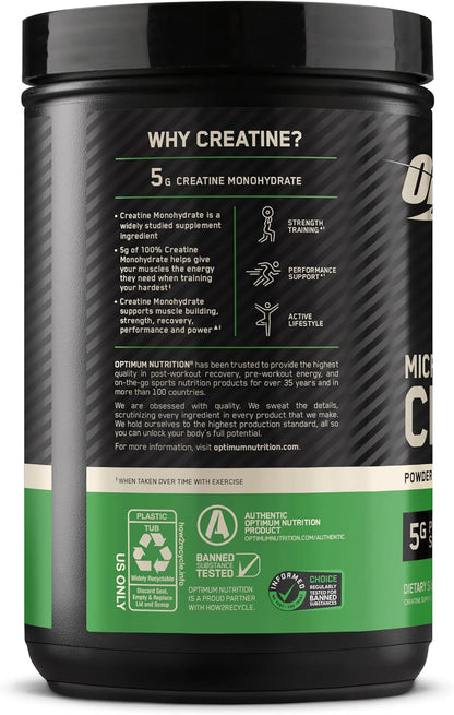 Optimum Nutrition Creatine Monohydrate Powder, Unflavored, 1.32 LB