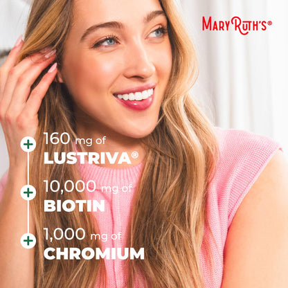 MARYRUTH'S Liquid Multivitamin + Hair Growth, Clinically Thicker Hair, 15oz