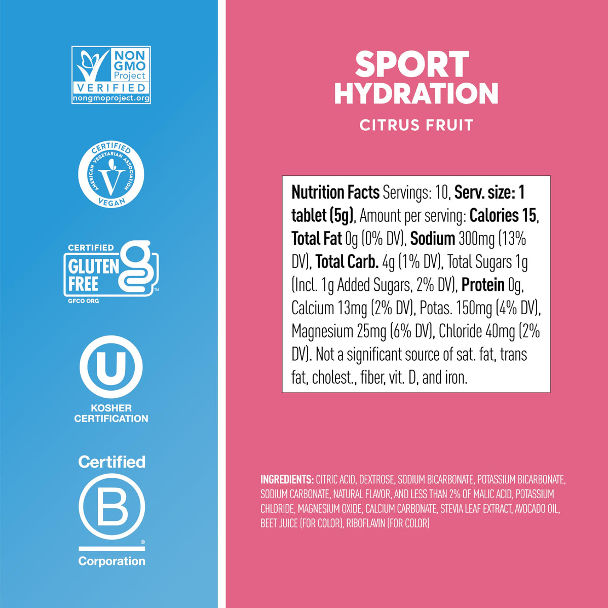 Nuun Sport Electrolyte Tablets Mixed Flavors, GF & Vegan, 4 Pack