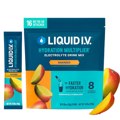 Liquid I.V. Electrolitos para la hidratación, Limón-Lima, 16 unidades