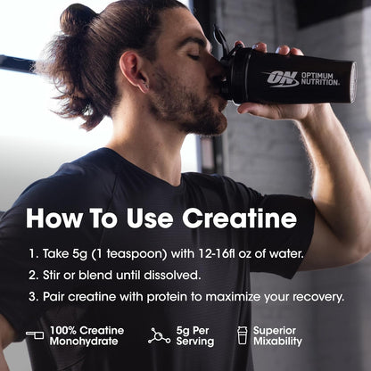 Optimum Nutrition Creatine Monohydrate Powder, Unflavored, 1.32 LB