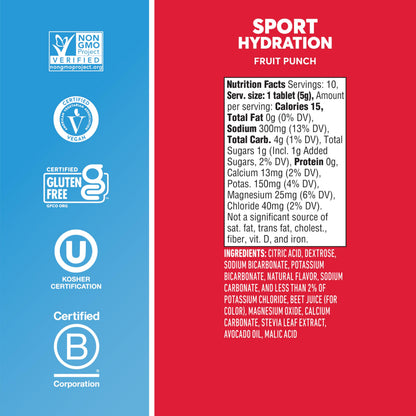 Nuun Sport Electrolyte Tablets Mixed Flavors, GF & Vegan, 4 Pack