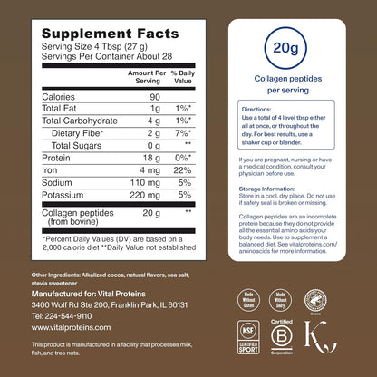 Vital Proteins Collagen Peptides en Polvo, Sin Sabor, 9.33 oz