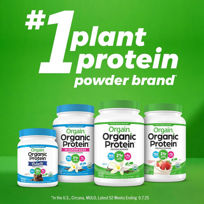 Orgain Organic Vegan 21g Protein Powder, Vanilla Bean, 2.03 lb